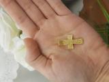 0.50 Carat (ctw) 18k Yellow Gold Plated Sterling Silver Micro Pave Diamond Mens Hip Hop Religious Cross Pendant