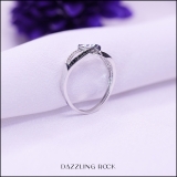 0.20 Carat (ctw) 14K White Gold Round Black and White Diamond Ladies Promise Heart Love Engagement Ring 1/5 CT