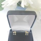 0.10 Carat (ctw) 14K Yellow Gold Black Round Diamond Micro Pave Setting Kite Shape Stud Earrings 1/10 CT