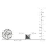 0.15 Carat (ctw) Sterling Silver Blue & White Round Diamond Micro Pave Setting Kite Shape Stud Earrings