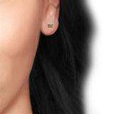 0.15 Carat (ctw) 14K White Gold Yellow Round Diamond Micro Pave Setting Kite Shape Stud Earrings