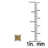 0.15 Carat (ctw) 14K White Gold Yellow Round Diamond Micro Pave Setting Kite Shape Stud Earrings