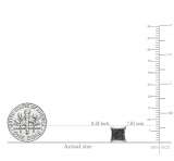 0.10 Carat (ctw) Sterling Silver Black Round Diamond Micro Pave Setting Kite Shape Stud Earrings