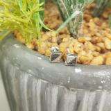 0.10 Carat (ctw) Sterling Silver White & Black Round Diamond Micro Pave Setting Kite Shape Stud Earrings