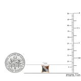 0.05 Carat (ctw) Round Blue White & Red Diamond Kite Shape Stud Earring 10K Rose Gold (Only 1pc)