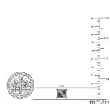 0.05 Carat (ctw) Round Blue White & Red Diamond Kite Shape Stud Earring 18K White Gold (Only 1pc)