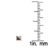0.10 Carat (ctw) 10K White Gold Red & White Round Diamond Micro Pave Setting Kite Shape Stud Earrings 1/10 CT