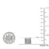 0.10 Carat (ctw) 10K White Gold White Round Diamond Micro Pave Setting Kite Shape Stud Earrings 1/10 CT