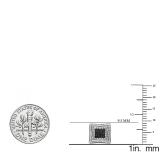 0.15 Carat (ctw) 10K White Gold White & Black Round Diamond Micro Pave Setting Kite Shape Stud Earrings