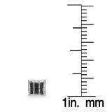0.10 Carat (ctw) Sterling Silver White & Black Round Diamond Micro Pave Setting Kite Shape Stud Earrings