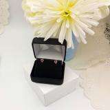 0.60 Carat (ctw) 10K White Gold Heart Shape Deep Pink Tourmaline & Round Diamond Halo Stud Earrings