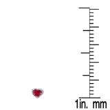 0.60 Carat (ctw) 10K White Gold Heart Shape Deep Pink Tourmaline & Round Diamond Halo Stud Earrings