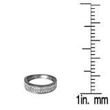 0.33 Carat (ctw) 10k Black Rhodium Plated White Gold Round Diamond Ladies Anniversary Band Wedding Ring