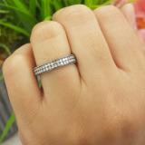 0.33 Carat (ctw) 10k Black Rhodium Plated White Gold Round Diamond Ladies Anniversary Band Wedding Ring