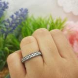 0.33 Carat (ctw) 10k Black Rhodium Plated White Gold Round Diamond Ladies Anniversary Band Wedding Ring