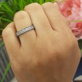0.33 Carat (ctw) 10k Black Rhodium Plated White Gold Round Diamond Ladies Anniversary Band Wedding Ring