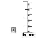 0.05 Carat (ctw) Sterling Silver Round White Diamond Ice Cube Micro Pave Setting Kite Shape Stud Earrings