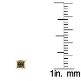 0.05 Carat (ctw) 18k Yellow Gold Plated Sterling Silver Black Round Diamond Micro Pave Setting Kite Shape Stud Earrings
