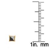 0.10 Carat (ctw) Round Black & White Diamond Kite Shape Stud Earrings 1/10 CT 10K Yellow Gold
