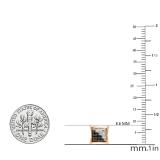 0.10 Carat (ctw) Round Black & White Diamond Kite Shape Stud Earrings 1/10 CT 18K Rose Gold