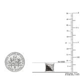 0.10 Carat (ctw) Round Black & White Diamond Kite Shape Stud Earrings 1/10 CT 18K White Gold