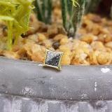 0.05 Carat (ctw) Round Black & White Diamond Kite Shape Stud Earring 18K Yellow Gold (1 Pc Only)