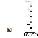 0.10 Carat (ctw) White & Black Round Diamond Micro Pave Kite Shape Stud Earrings 18k Yellow Gold Plated Sterling Silver