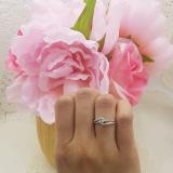 0.20 Carat (ctw) Round White Diamond Ladies 3 stone Engagement Promise Ring 1/5 CT 14K White Gold