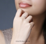0.05 Carat (ctw) 10K White Gold Round Diamond Ladies Anniversary Wedding Contour Stackable Band