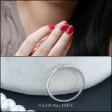 0.05 Carat (ctw) 10K White Gold Round Diamond Ladies Anniversary Wedding Contour Stackable Band