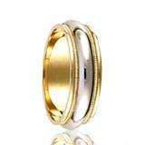 14k Yellow & White Gold Mens Band (Size 9.75)