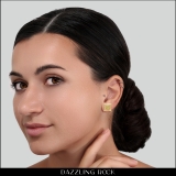 0.33 Carat (ctw) 10K Yellow Gold Yellow Round Diamond Micro Pave Setting Kite Shape Stud Earrings 1/3 CT