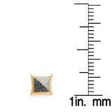 0.33 Carat (ctw) 10K Yellow Gold Black & White Round Diamond Micro Pave Setting Kite Shape Stud Earrings 1/3 CT
