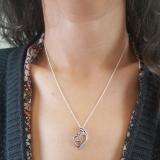 0.15 Carat (ctw) Sterling Silver Round Diamond Mothers Day Special Mom Child Ladies Pendant