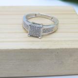 0.20 Carat (ctw) Sterling Silver Round White Diamond Men & Womens Micro Pave Engagement Ring 1/5 CT