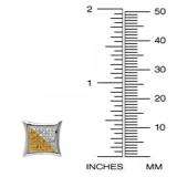 0.38 Carat (ctw) 10K White Gold White & Yellow Round Diamond Micro Pave Setting Kite Shape Stud Earrings