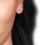 0.38 Carat (ctw) 10K White Gold Yellow Round Diamond Micro Pave Setting Kite Shape Stud Earrings