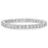 0.55 Carat (ctw) 14k White Gold Round Diamond Ladies Eternity Anniversary Stackable Ring Wedding Band