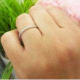0.55 Carat (ctw) 14k White Gold Round Diamond Ladies Eternity Anniversary Stackable Ring Wedding Band