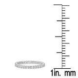 0.55 Carat (ctw) 14k White Gold Round Diamond Ladies Eternity Anniversary Stackable Ring Wedding Band