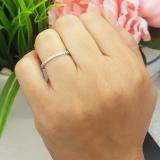 0.55 Carat (ctw) 14k White Gold Round Diamond Ladies Eternity Anniversary Stackable Ring Wedding Band