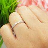 0.55 Carat (ctw) 14k White Gold Round Diamond Ladies Eternity Anniversary Stackable Ring Wedding Band