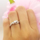 0.50 Carat (ctw) 14k White Gold Round Diamond 3 Stone Ladies Swirl Bridal Engagement Ring 1/2 CT