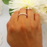 1.00 Carat (ctw) 14k White Gold Round Diamond Ladies Eternity Anniversary Stackable Ring Wedding Band