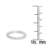 1.00 Carat (ctw) 14k White Gold Round Diamond Ladies Eternity Anniversary Stackable Ring Wedding Band