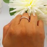 1.00 Carat (ctw) 14k White Gold Round Diamond Ladies Eternity Anniversary Stackable Ring Wedding Band