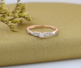 0.20 Carat (ctw) Round White Diamond Split Shank Bridal Engagement Ring 10K Rose Gold