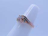 0.50 Carat (ctw) 10k Rose Gold Round Diamond Ladies Swirl Bridal Engagement Ring Matching Band Set 1/2 CT