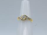 0.50 Carat (ctw) 10k Yellow Gold Round Diamond Ladies Swirl Bridal Engagement Ring Matching Band Set 1/2 CT