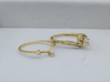 0.50 Carat (ctw) 10k Yellow Gold Round Diamond Ladies Swirl Bridal Engagement Ring Matching Band Set 1/2 CT
